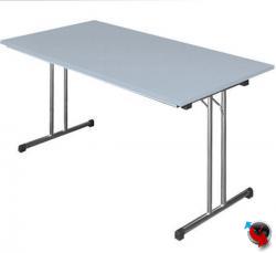 Klapptisch lichtgrau/alu silber 1200 x 800 mm